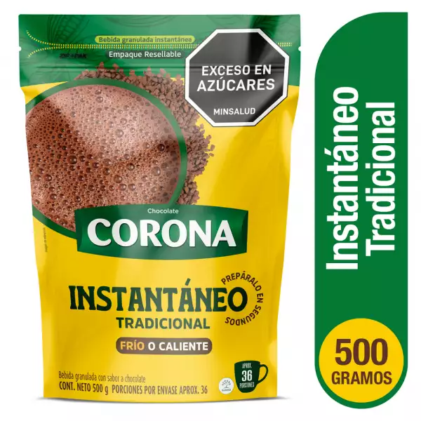 CHOCOLATE INSTANTÁNEO CORONA TRADICIONAL X500g