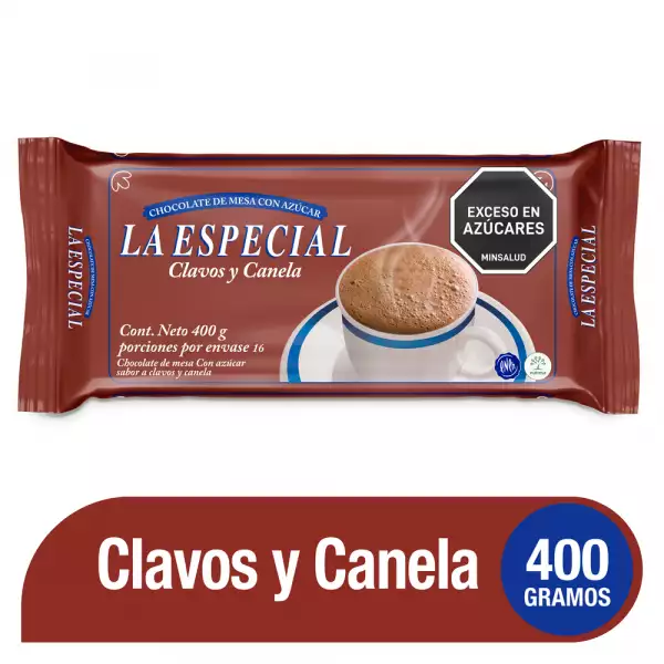 CHOCOLATE LA ESPECIAL CLAVOS Y CANELA X400g