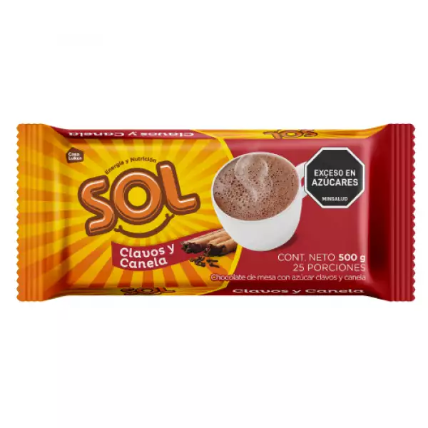 CHOCOLATE SOL CLAVOS CANELA X500g