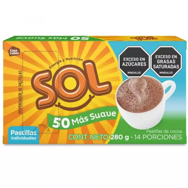 CHOCOLATE SOL MENOS AZÚCAR X280g