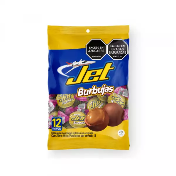 CHOCOLATINA JET BURBUJAS X12 UNIDADES X168g