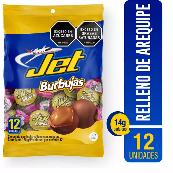 CHOCOLATINA JET BURBUJAS X12u X168g