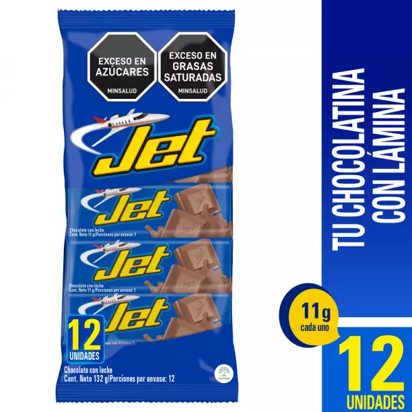 CHOCOLATINA JET LECHE X12U X11g
