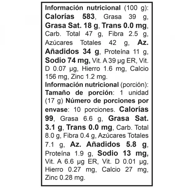 CHOCOLATINA JUMBO MANI X10U X17g