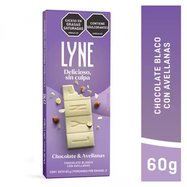 CHOCOLATINA LYNE BLANCO CON AVELLANAS X60g