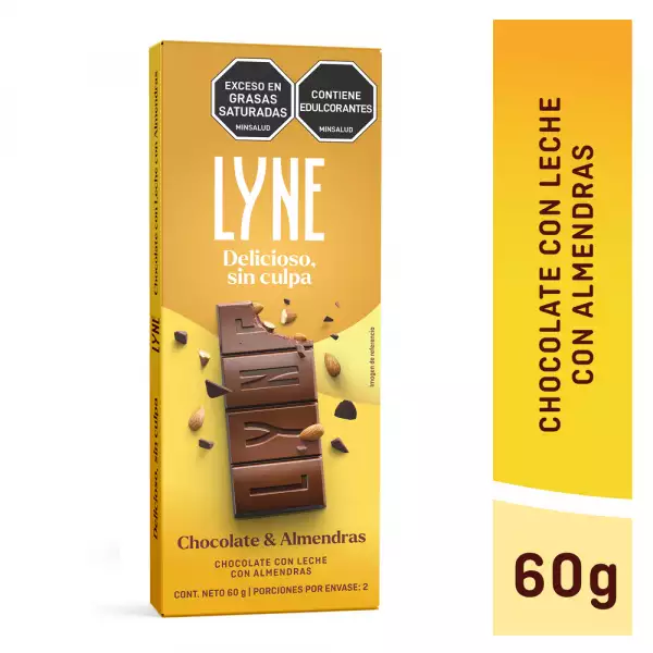 CHOCOLATINA LYNE LECHE CON ALMENDRAS X60g