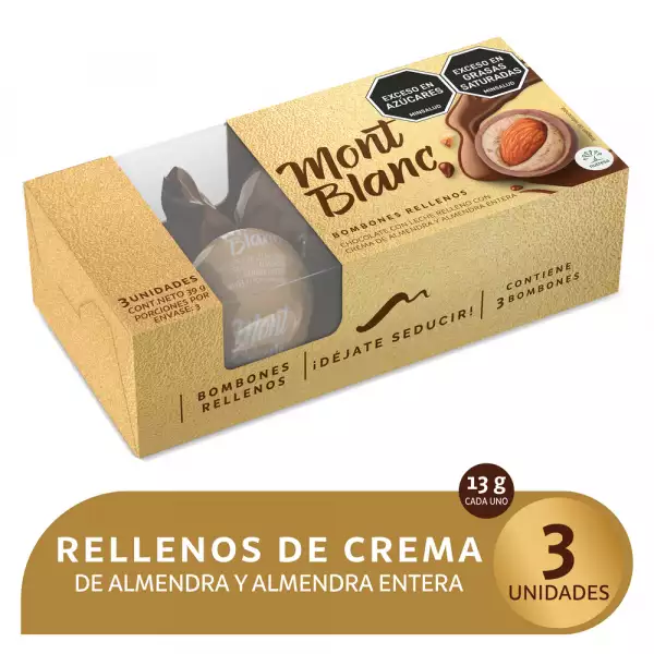 CHOCOLATINA MONTBLANC ALMENDRAS X39g