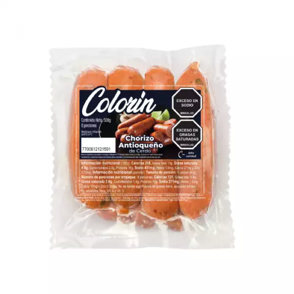 CHORIZO ANTIOQUEÑO COLORIN X500g