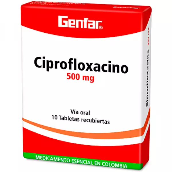 CIPROFLOXACINA X500mg GENFAR X10 TABLETAS