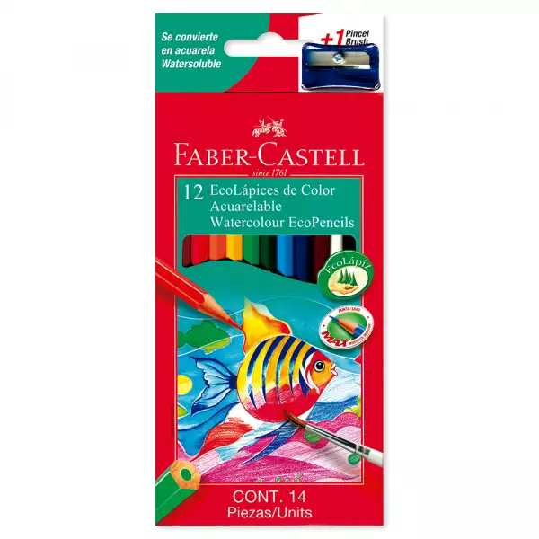 COLORES FABER CASTELL ACUARELA X12u