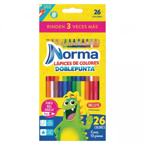COLORES NORMA TRADICIONAL DOBLE PUNTA 13-26u