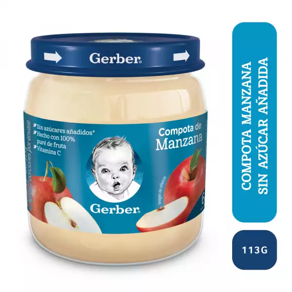 COMPOTA GERBER MANZANA X113g