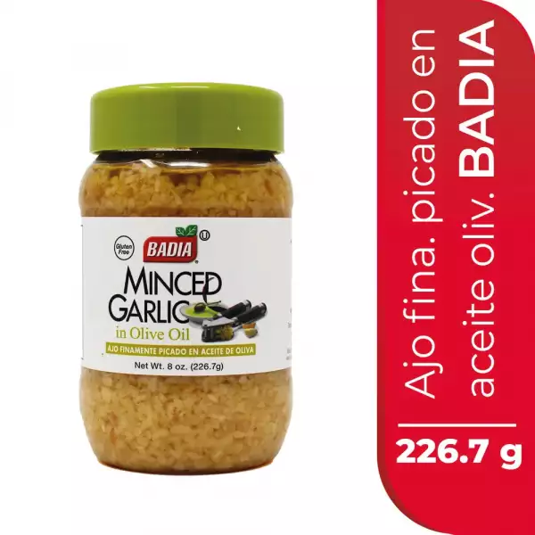 CONDIMENTO BADIA FRASCO AJÓ PICADO EN ACEITE DE OLIVA X226g