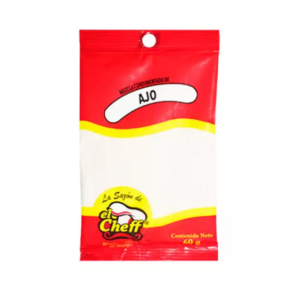 CONDIMENTO EL CHEFF AJÓ MOLIDO X60g