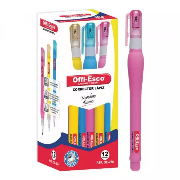 CORRECTOR OFFI-ESCO LAPIZ 256 SURTIDO