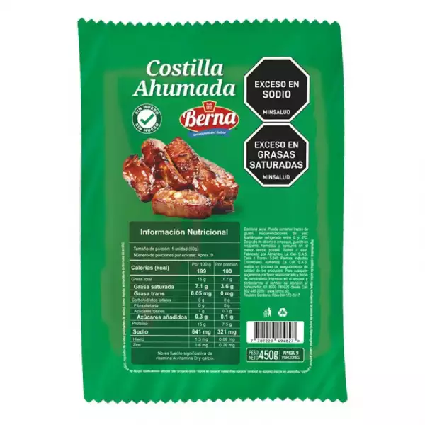 COSTILLA AHUMADA BERNA X450g