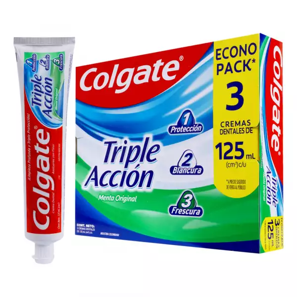 CREMA DENTAL COLGATE TRIPLE ACCION X3 X125ml
