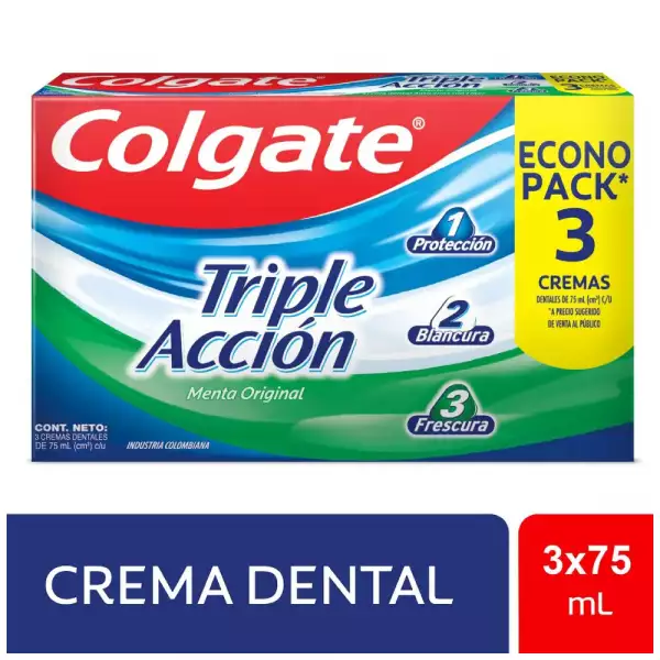 CREMA DENTAL COLGATE TRIPLE ACCION X75ml PE X3U