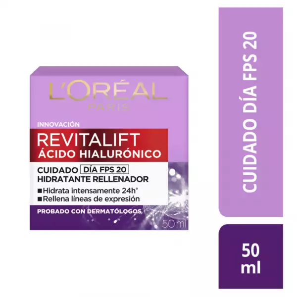 CREMA FACIAL REVITALIFT ACIDO HIALURONICO DIA FPS20 X50ml