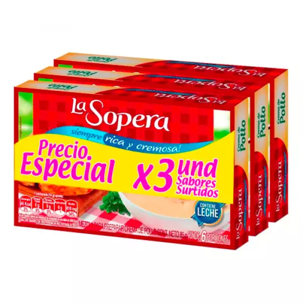CREMA LA SOPERA X3 X86g SURTIDA
