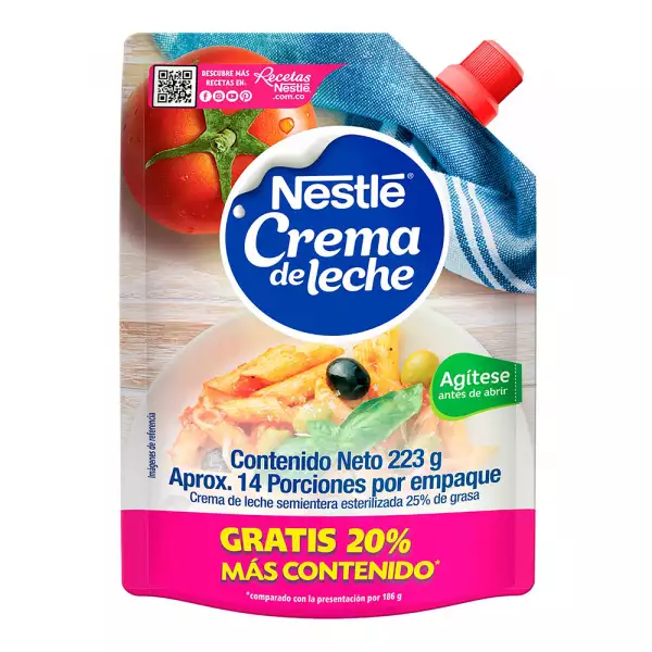 CREMA LECHE NESTLÉ DOYPACK X186g GRATIS 20%