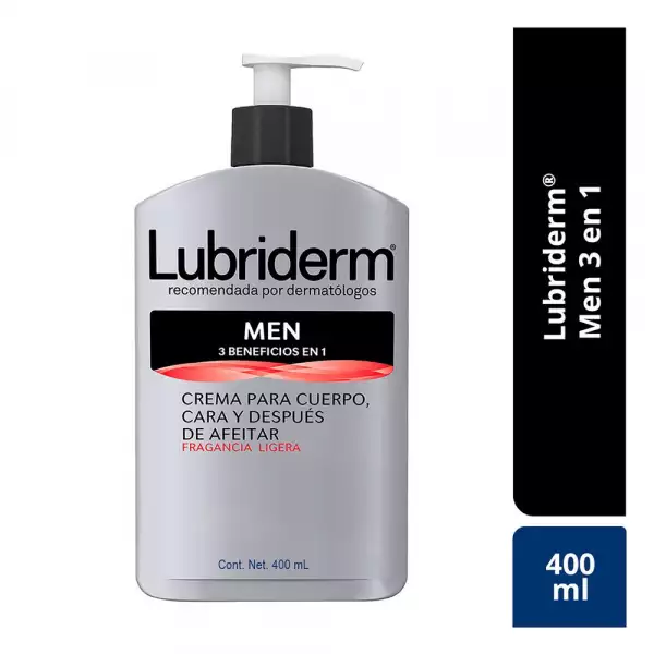 CREMA LUBRIDERM MEN CON FRAGANCIA LIGERA  X400ml