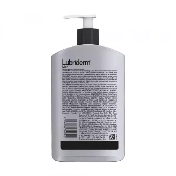 CREMA LUBRIDERM MEN CON FRAGANCIA LIGERA  X400ml