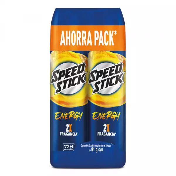 DESODORANTE AEROSOL SPEED STICK ENERGY X2 X91g