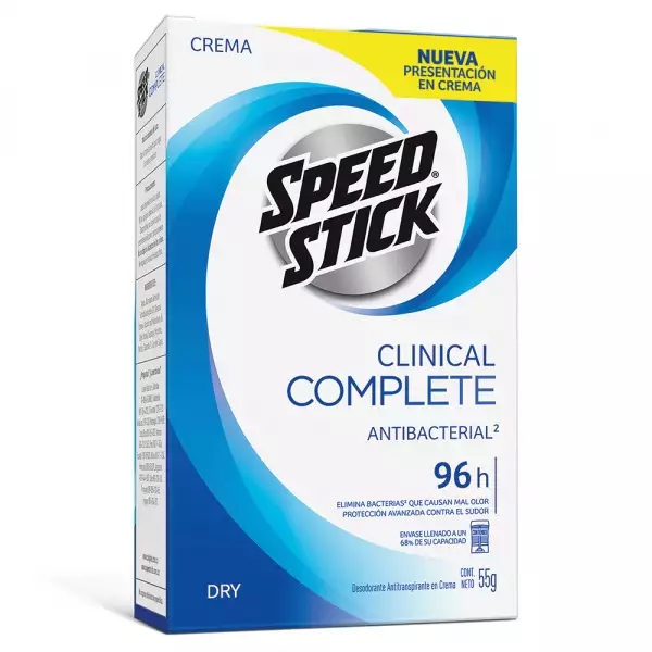 DESODORANTE CREMA CLINICAL SPEED STICK COMPLETE X55g