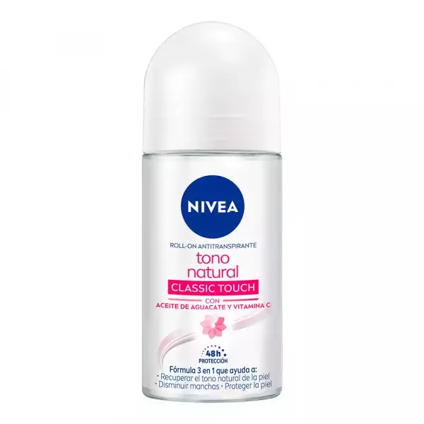 DESODORANTE NIVEA ROLL ON ACLARADO NATURAL CLASSIC TOUCH X50ml