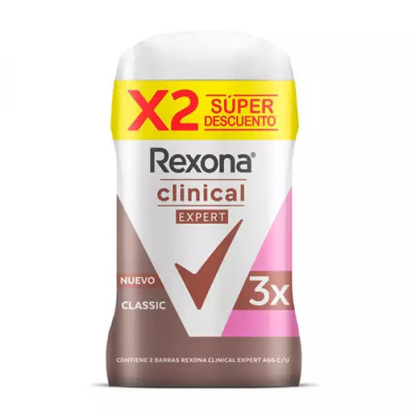 DESODORANTE REXONA CLINICAL EXPERT X2 X46g