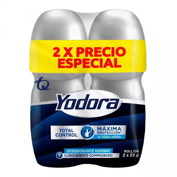 DESODORANTE YODORA ROLLTOTAL CONTROL X2U X45g