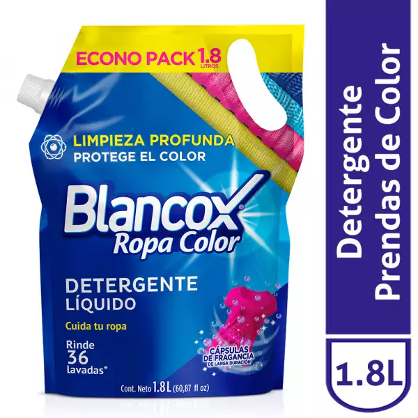 DETERGENTE LÍQUIDO BLANCOX ROPA COLOR DOYPACK X1800ml