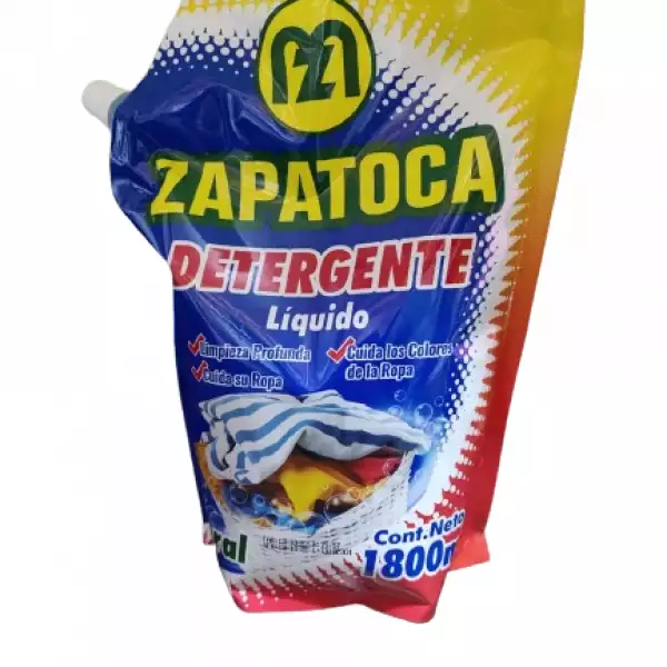 DETERGENTE LIQUIDO ZAPATOCA FLORAL DOY PACK X1800ml