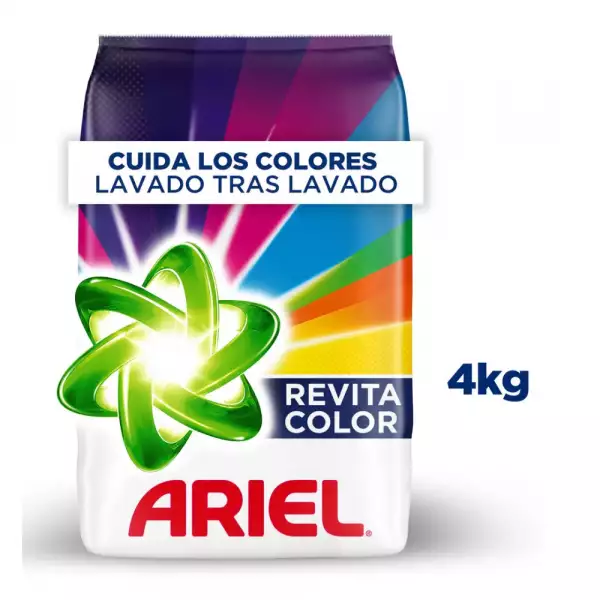 DETERGENTE POLVO ARIEL REVITACOLOR X4000g
