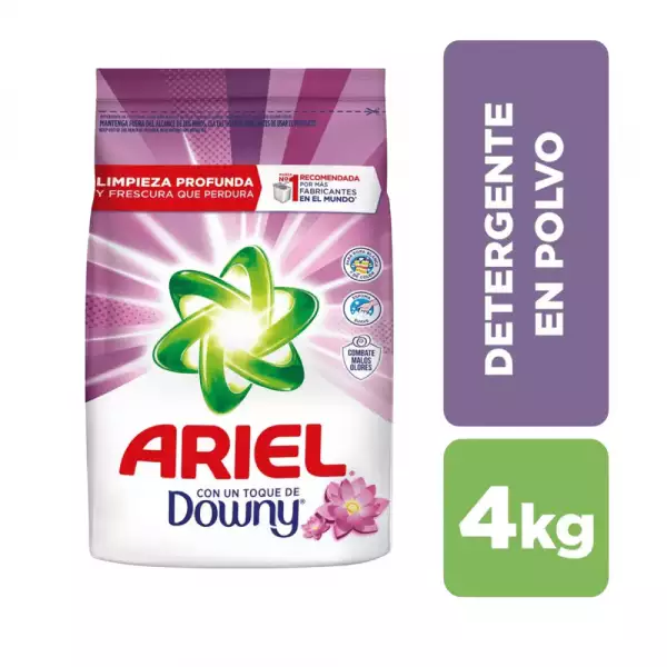 DETERGENTE POLVO ARIEL TOQUE DOWNY X4000g