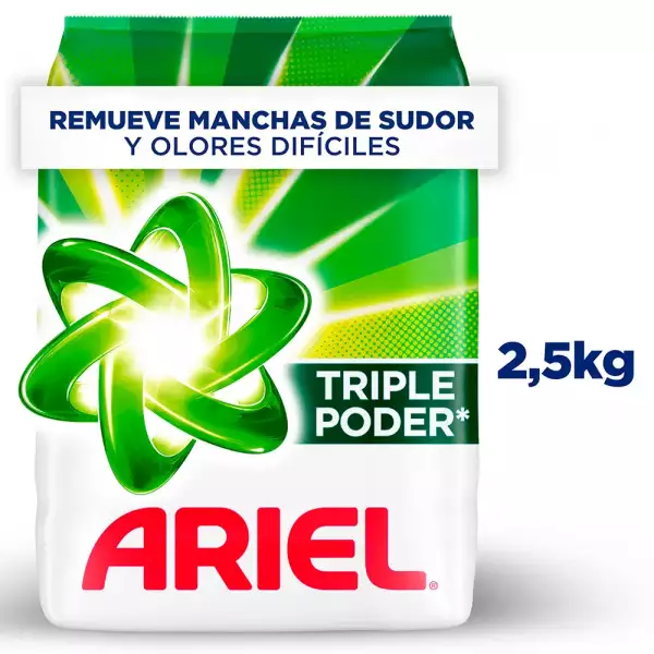 DETERGENTE POLVO ARIEL TRIPLE PODER X2500g
