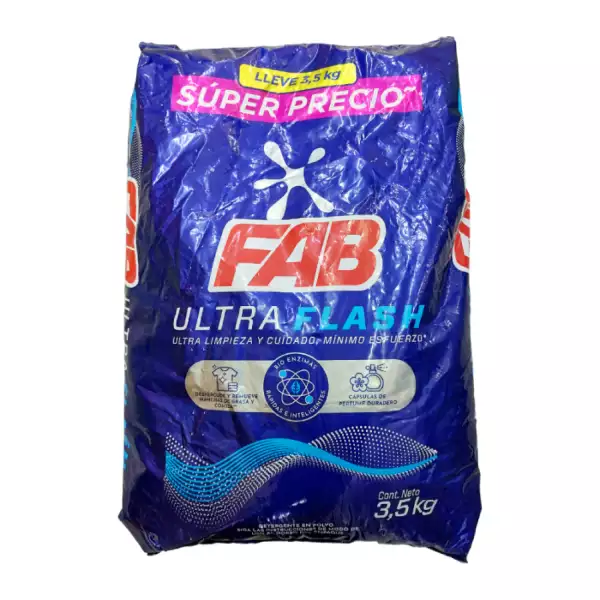 DETERGENTE POLVO FAB ULTRA X3500g SUPER PRECIO