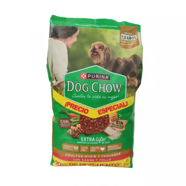 DOG CHOW ADULT MINIS PEQUEÑOS X1000g-20%