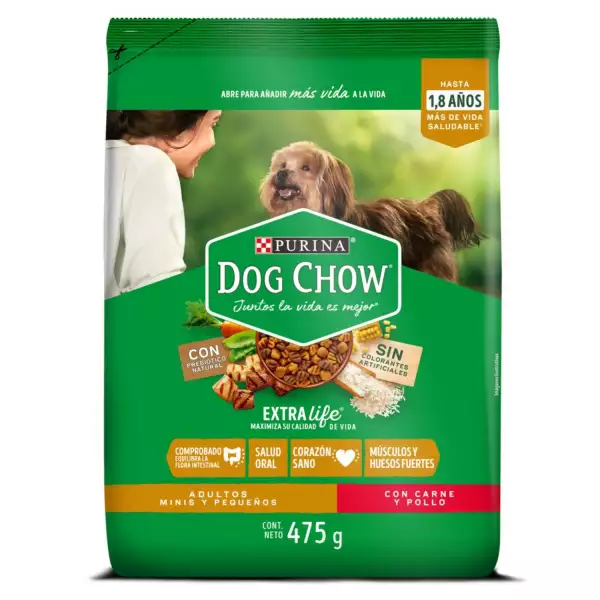 DOG CHOW ADULTO SALUD VISIBLE MINIS PEQUEÑOS X475g