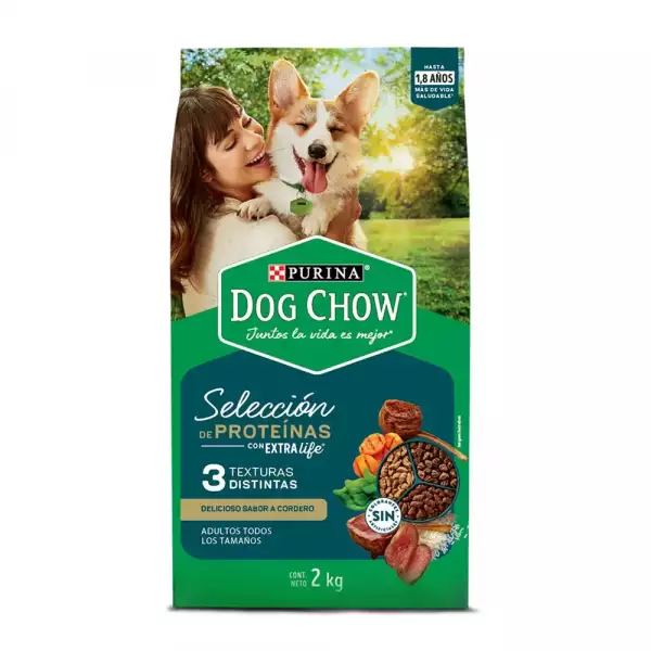 DOG CHOW ADULTO SELECCION DE PROTEINA CORDERO X2000g