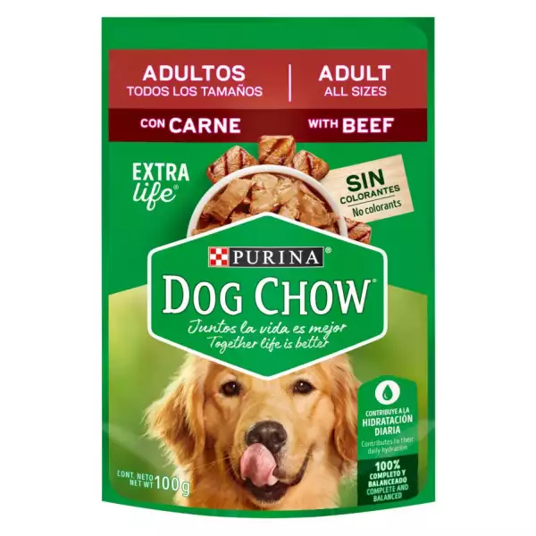 DOG CHOW POUCH ADULTO CARNE X100g