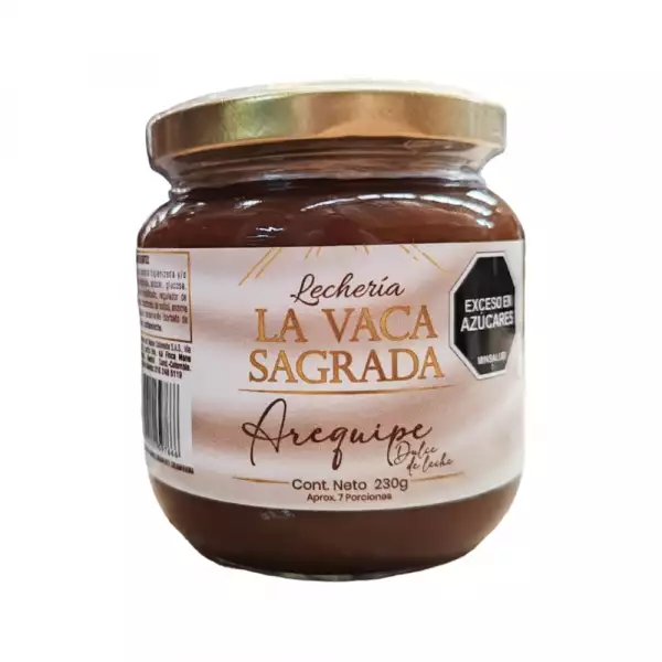 DULCE LECHE AREQUIPE LA VACA SAGRADA VIDRIO X230g