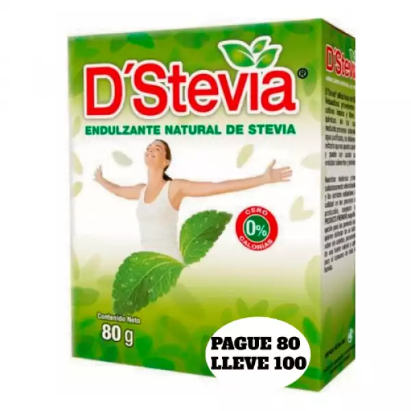 ENDULZANTE D STEVIA PAGUE 80 LLEVE 100u