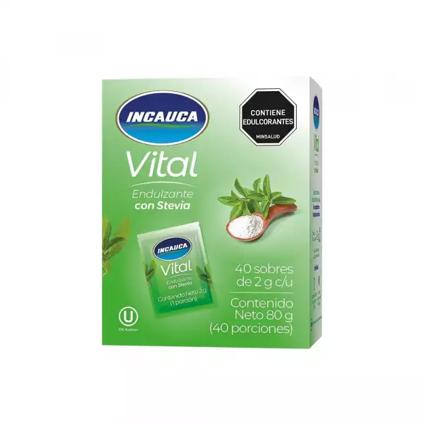 ENDULZANTE STEVIA INCAUCA VITAL X40s X2g