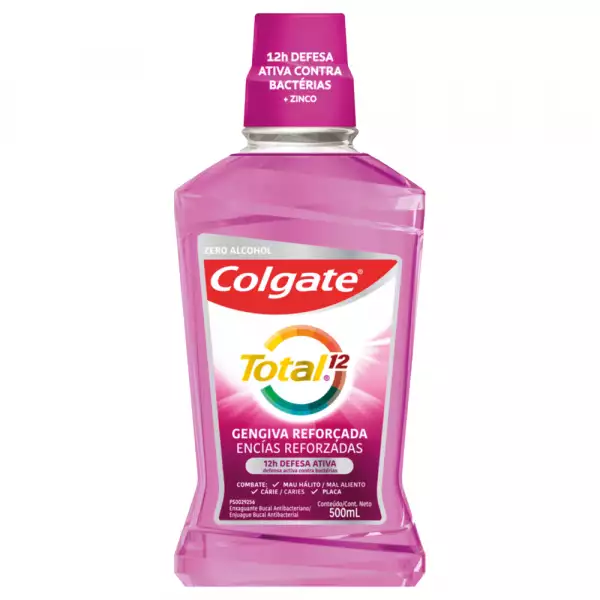 ENJUAGUE BUCAL COLGATE TOTAL 12 ENCIAS REFORZADAS X500ml