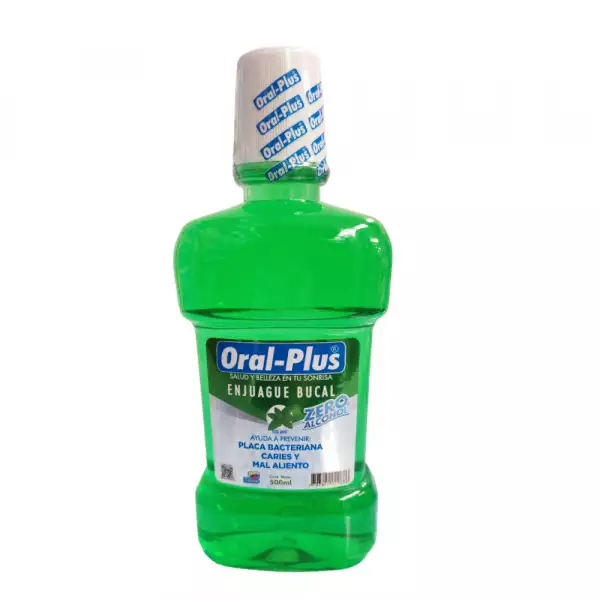 ENJUAGUE BUCAL ORAL PLUS ZERO ALCOHOL X500ml