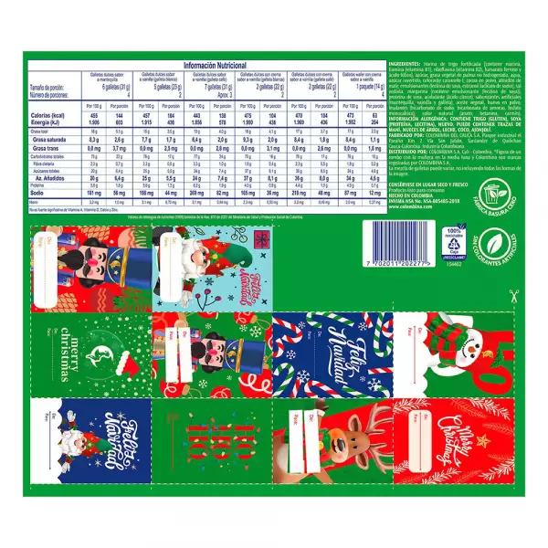 GALLETA NAVIDEÑA COLOMBINA DUPLEX X400g