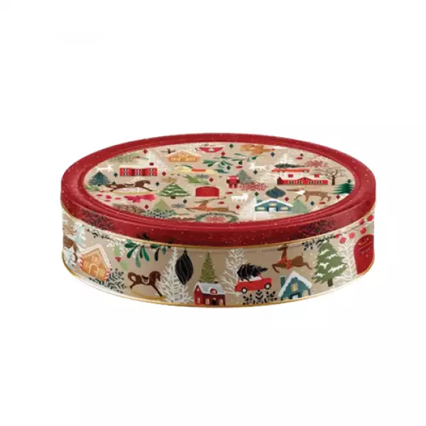 GALLETA NAVIDEÑA NOEL COFRE CIRCULAR XL X445g