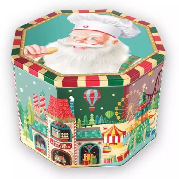GALLETA NAVIDEÑA NOEL COFRE TAMBOR X780g